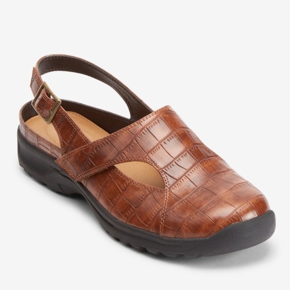 NEW⛰️Comfortview "The Mariam Sling" sandals w/ buckle strap Dark Berry NEW SZ 7🌴